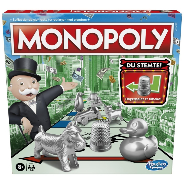 Hasbro Monopoly Classic (NO) ryhmässä LELUT, TUOTTEET LAPSILLE JA VAUVOILLE / Peli / Lautapelit @ TP E-commerce Nordic AB (C83277)