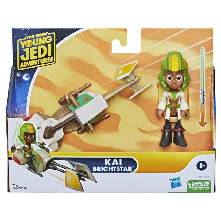Star Wars Young Jedi Kai Brightstar hahmo & Speeder Bike -ajopyörä ryhmässä LELUT, TUOTTEET LAPSILLE JA VAUVOILLE / Leikkikalut, Askartelu &Pelit / Figuurit, miniatyyrit ja tarvikkeet @ TP E-commerce Nordic AB (C83330)