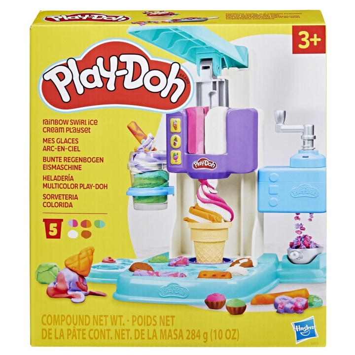 Play-Doh Kitchen Creations leikkisetti Sateenkaaripyörre jäätelö ryhmässä LELUT, TUOTTEET LAPSILLE JA VAUVOILLE / Leikkikalut, Askartelu &Pelit / Pelaa savea, leikkiä hiekkaa ja tarvikkeita @ TP E-commerce Nordic AB (C83503)