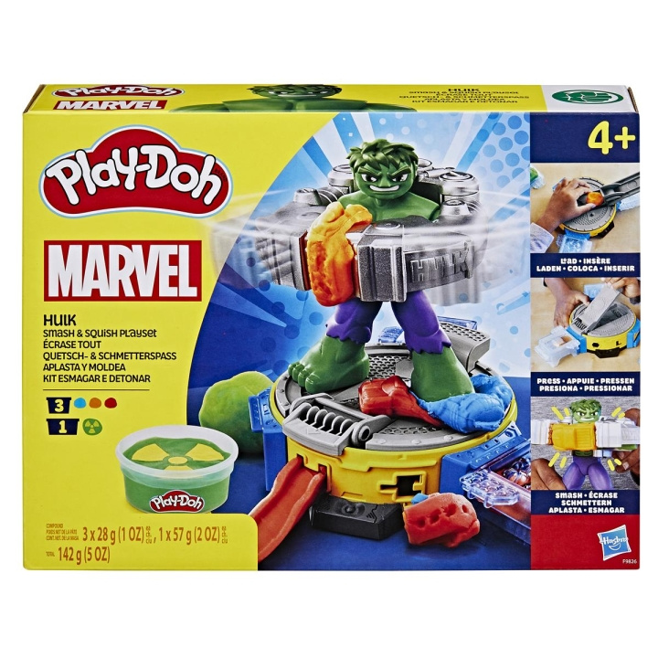 Play-Doh Marvel Hulk & Squish leikkisetti ryhmässä LELUT, TUOTTEET LAPSILLE JA VAUVOILLE / Leikkikalut, Askartelu &Pelit / Pelaa savea, leikkiä hiekkaa ja tarvikkeita @ TP E-commerce Nordic AB (C83515)