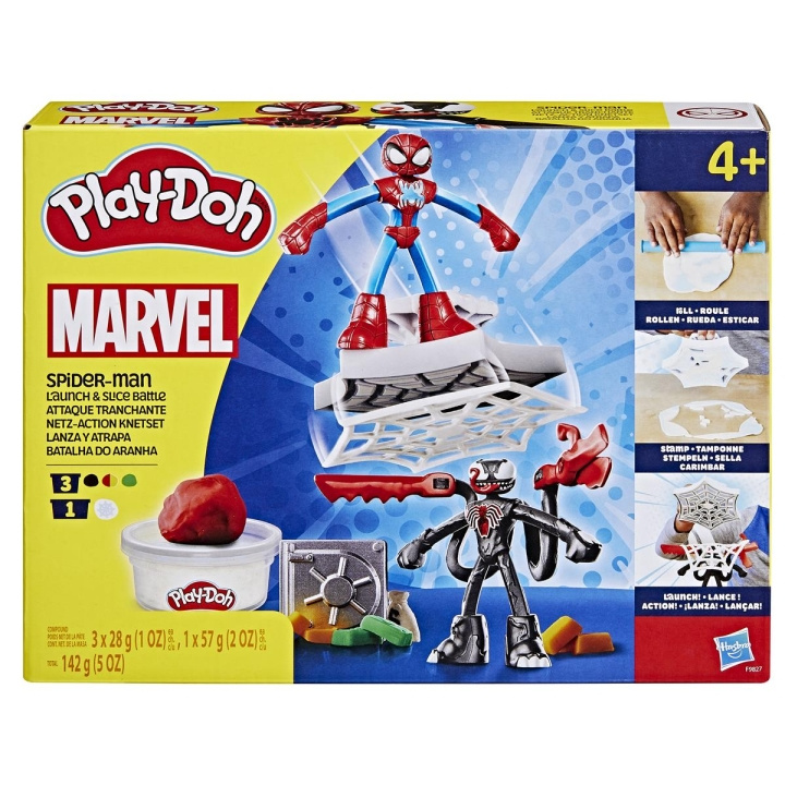 Play-Doh Marvel Spider-Man Launch & Slice -leikkisarja ryhmässä LELUT, TUOTTEET LAPSILLE JA VAUVOILLE / Leikkikalut, Askartelu &Pelit / Pelaa savea, leikkiä hiekkaa ja tarvikkeita @ TP E-commerce Nordic AB (C83517)