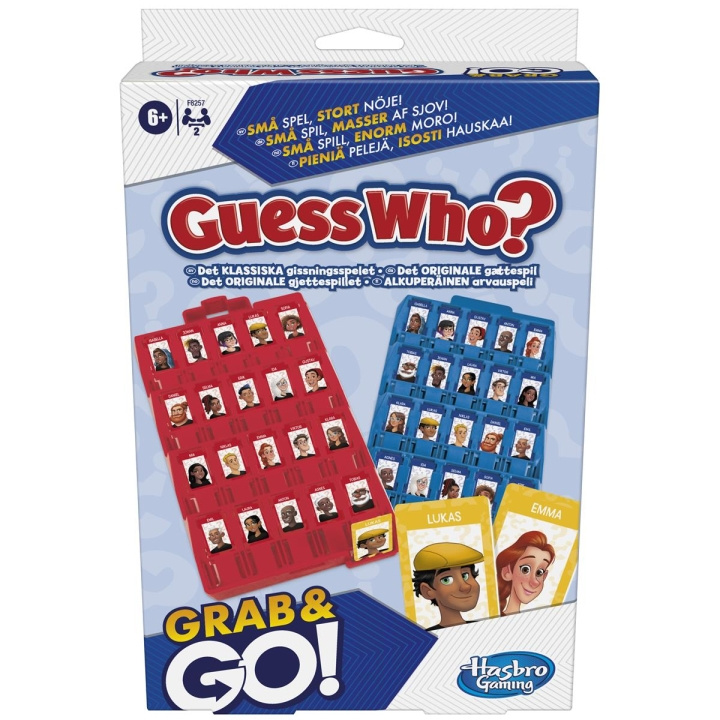 Hasbro Grab & Go Guess Who ryhmässä LELUT, TUOTTEET LAPSILLE JA VAUVOILLE / Peli / Lautapelit @ TP E-commerce Nordic AB (C83534)