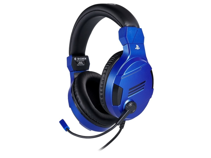 BigBen Interactive PS4 Gaming Headset V3 - Sininen - Kuulokkeet - Sony ryhmässä KODINELEKTRONIIKKA / Pelikonsolit & Tarvikkeet / Sony PlayStation 4 / Tarvikkeet @ TP E-commerce Nordic AB (C83611)