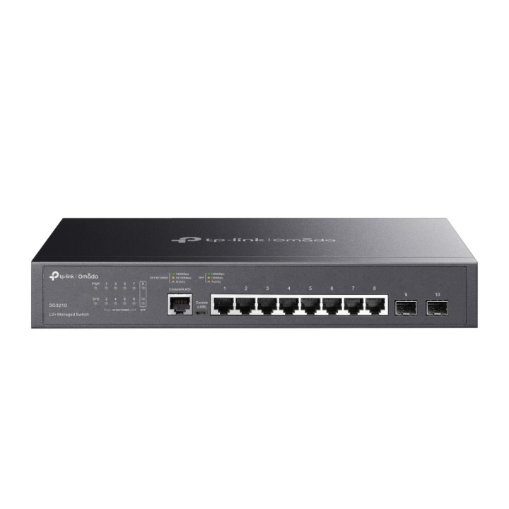 TP-Link JetStream 8-porttinen Gigabit L2 -hallittu kytkin, jossa on 2 SFP-paikkaa ryhmässä TIETOKOONET & TARVIKKEET / Verkko / Kytkimet @ TP E-commerce Nordic AB (C83836)