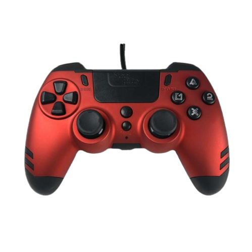 Steelplay MetalTech langallinen ohjain - PUNAINEN ryhmässä KODINELEKTRONIIKKA / Pelikonsolit & Tarvikkeet / Sony PlayStation 4 / Tarvikkeet @ TP E-commerce Nordic AB (C84643)