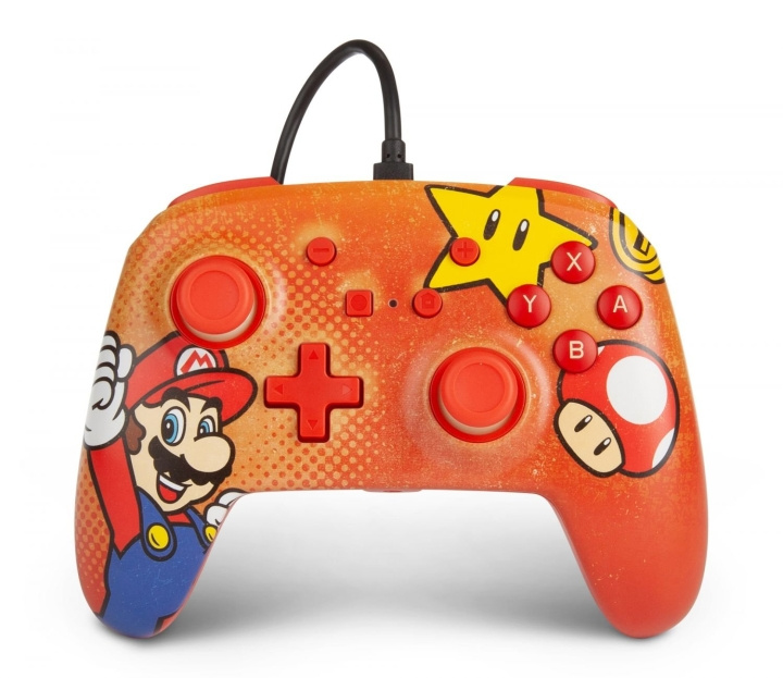 PowerA Nintendo Switch Enh Langallinen ohjain - Mario Vintage ryhmässä KODINELEKTRONIIKKA / Pelikonsolit & Tarvikkeet / Nintendo Switch / Tarvikkeet @ TP E-commerce Nordic AB (C85266)