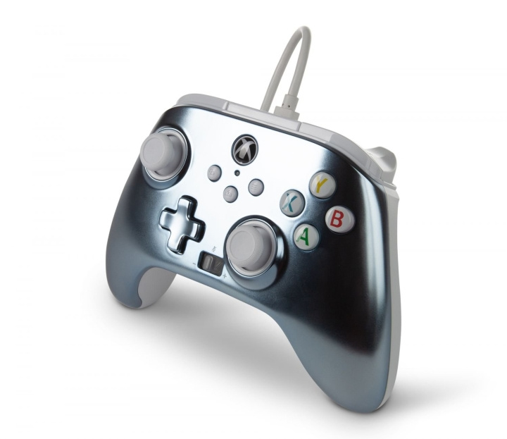 PowerA Parannettu langallinen ohjain Xbox Series X:lle - S - Metallic Ice (metallijää) ryhmässä KODINELEKTRONIIKKA / Pelikonsolit & Tarvikkeet / Xbox Series X / Tarvikkeet @ TP E-commerce Nordic AB (C85284)