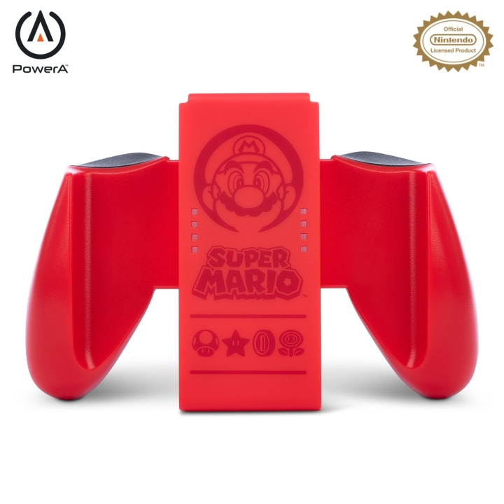 PowerA JOY-CON Comfort Grip - Super Mario Red /Nintendo Switch /Nintendo Switch ryhmässä KODINELEKTRONIIKKA / Pelikonsolit & Tarvikkeet / Nintendo Switch / Tarvikkeet @ TP E-commerce Nordic AB (C85480)