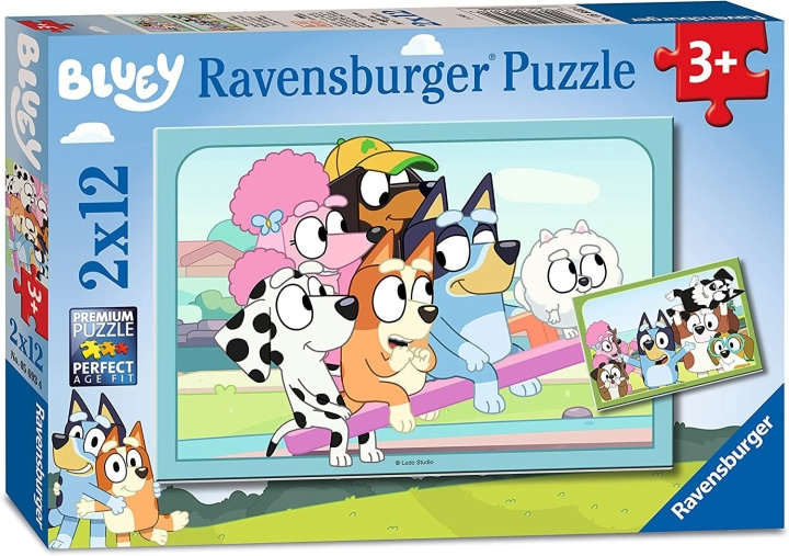 Ravensburger Bluey 2x12p - (10105693) ryhmässä LELUT, TUOTTEET LAPSILLE JA VAUVOILLE / Leikkikalut, Askartelu &Pelit / Lasten palapeli @ TP E-commerce Nordic AB (C85697)
