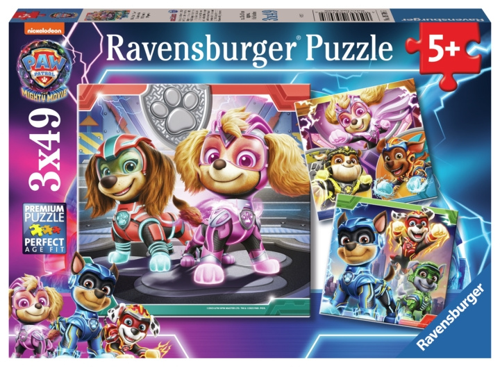 Ravensburger Paw Patrol The Mighty Movie 3x49p - (10105708) ryhmässä LELUT, TUOTTEET LAPSILLE JA VAUVOILLE / Leikkikalut, Askartelu &Pelit / Lasten palapeli @ TP E-commerce Nordic AB (C85703)