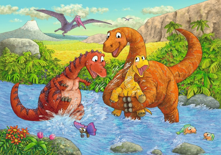 Ravensburger Dinosaurukset leikkivät 2x24p - 05030 ryhmässä LELUT, TUOTTEET LAPSILLE JA VAUVOILLE / Leikkikalut, Askartelu &Pelit / Lasten palapeli @ TP E-commerce Nordic AB (C85768)