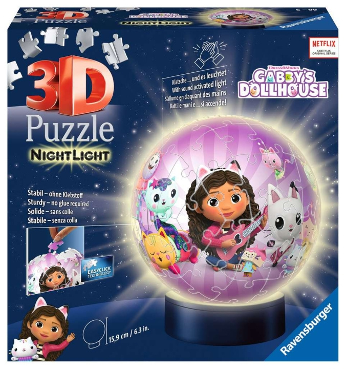 Ravensburger 3D Puzzle Gabby\'s Dollhouse Night Light 72p (10311575) ryhmässä URHEILU, VAPAA-AIKA JA HARRASTUS / Harrastus / Palapeli @ TP E-commerce Nordic AB (C85905)
