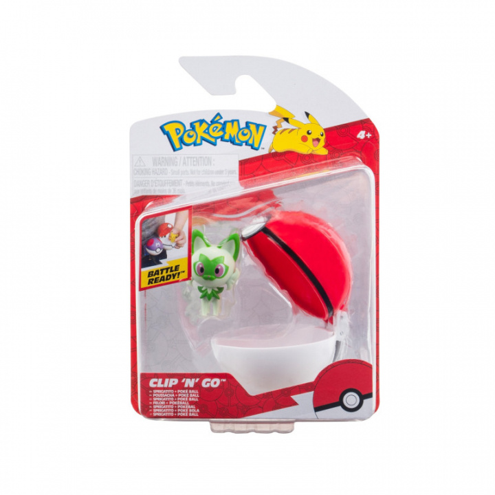 Pokémon Clip N Go - Sprigatito ja Poke-pallo (PKW3629) ryhmässä LELUT, TUOTTEET LAPSILLE JA VAUVOILLE / Leikkikalut, Askartelu &Pelit / Figuurit, miniatyyrit ja tarvikkeet @ TP E-commerce Nordic AB (C85995)