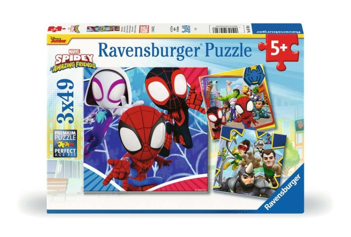 Ravensburger Puzzle Spideyn seikkailut 3x49p ryhmässä LELUT, TUOTTEET LAPSILLE JA VAUVOILLE / Leikkikalut, Askartelu &Pelit / Lasten palapeli @ TP E-commerce Nordic AB (C86089)