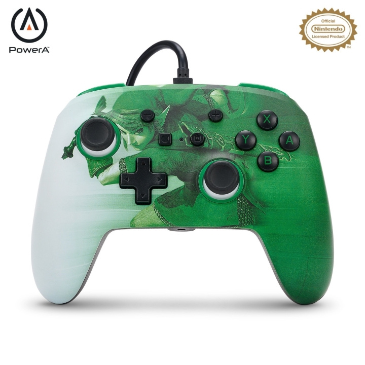 PowerA Parannettu langallinen ohjain - Nintendo Switch - Sankarilinkki ryhmässä KODINELEKTRONIIKKA / Pelikonsolit & Tarvikkeet / Nintendo Switch / Tarvikkeet @ TP E-commerce Nordic AB (C86186)