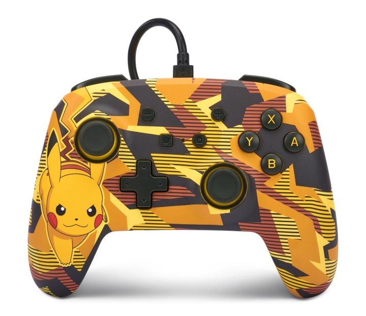 PowerA Parannettu langallinen ohjain - Nintendo Switch - Camo Storm Pikachu ryhmässä KODINELEKTRONIIKKA / Pelikonsolit & Tarvikkeet / Nintendo Switch / Tarvikkeet @ TP E-commerce Nordic AB (C86204)