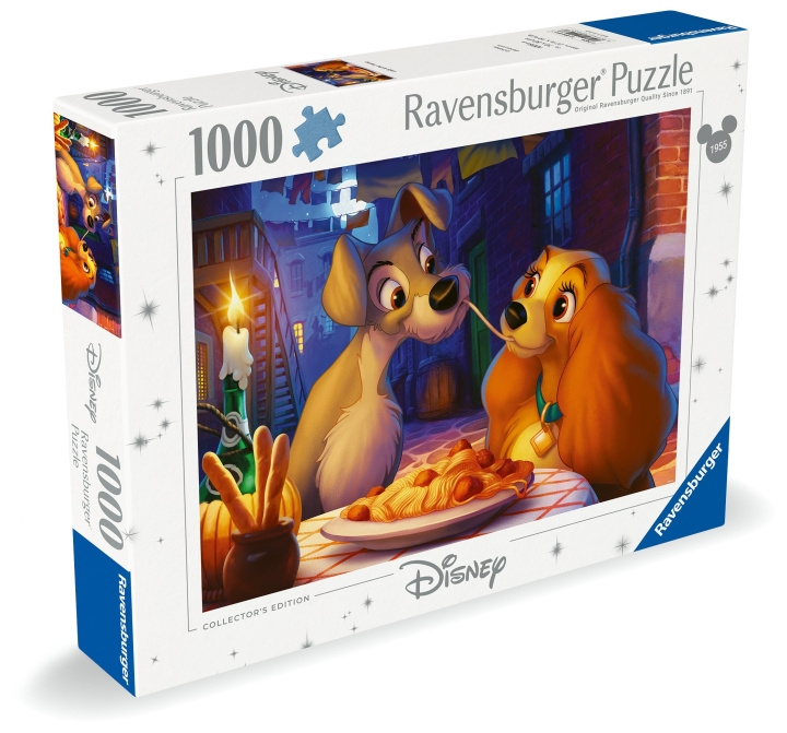 Ravensburger Puzzle Lady And The Tramp 1000p (12000003) ryhmässä URHEILU, VAPAA-AIKA JA HARRASTUS / Harrastus / Palapeli @ TP E-commerce Nordic AB (C86399)