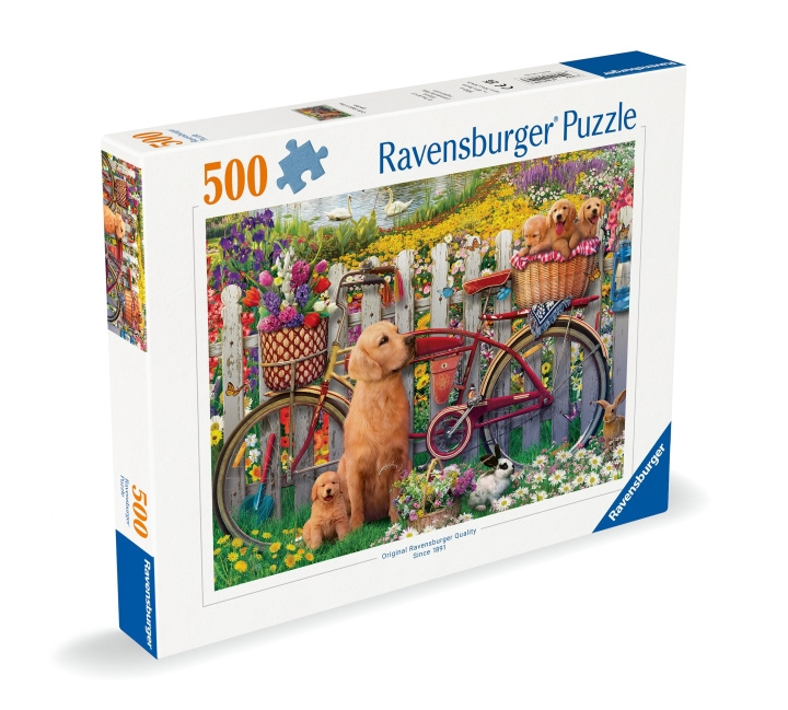 Ravensburger Puzzle Söpöt koirat puutarhassa 500p (12000209) ryhmässä URHEILU, VAPAA-AIKA JA HARRASTUS / Harrastus / Palapeli @ TP E-commerce Nordic AB (C86412)