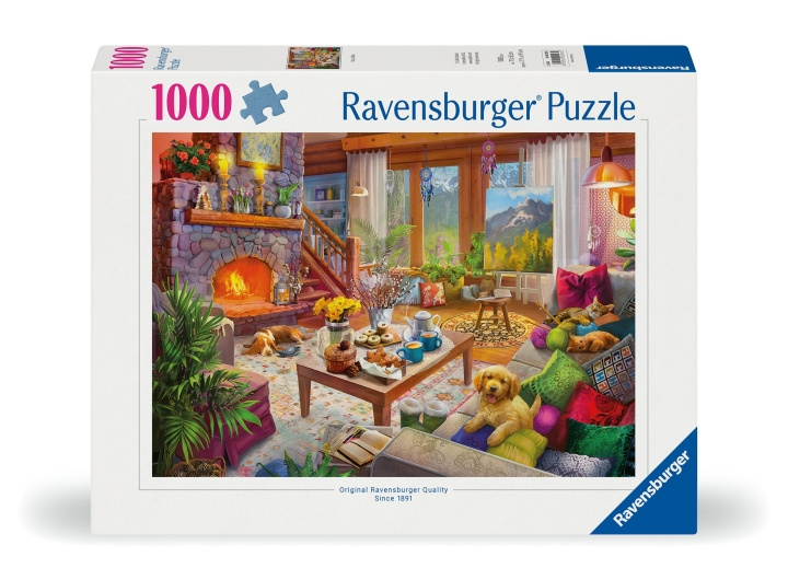Ravensburger Puzzle Cozy Cabin 1000p (12000293) ryhmässä URHEILU, VAPAA-AIKA JA HARRASTUS / Harrastus / Palapeli @ TP E-commerce Nordic AB (C86437)