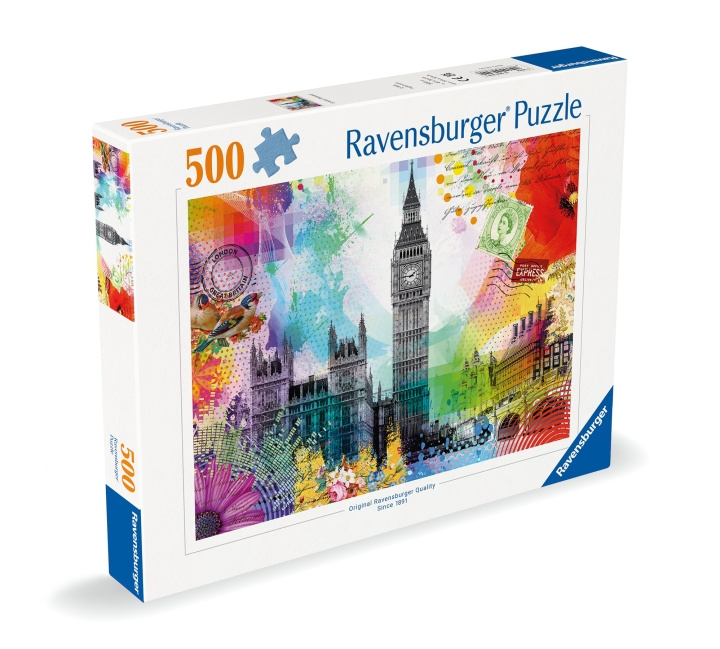 Ravensburger Puzzle London Postikortti 500p (12000309) ryhmässä URHEILU, VAPAA-AIKA JA HARRASTUS / Harrastus / Palapeli @ TP E-commerce Nordic AB (C86438)