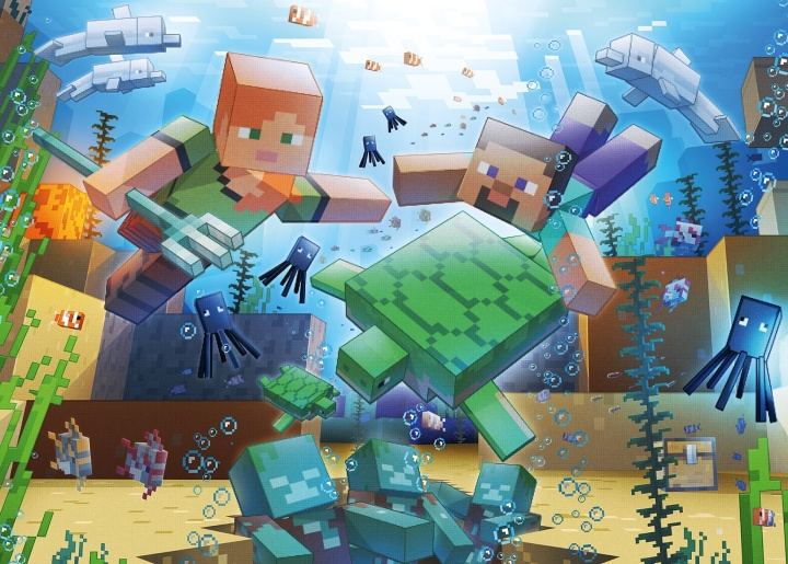 Ravensburger Puzzle Minecraft Mosaic 1000p (12000421) ryhmässä URHEILU, VAPAA-AIKA JA HARRASTUS / Harrastus / Palapeli @ TP E-commerce Nordic AB (C86455)