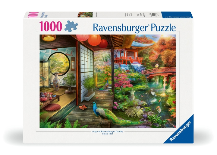 Ravensburger Palapeli Japanilainen puutarha Teehuone Kyoto 1000p (12000635) ryhmässä URHEILU, VAPAA-AIKA JA HARRASTUS / Harrastus / Palapeli @ TP E-commerce Nordic AB (C86464)