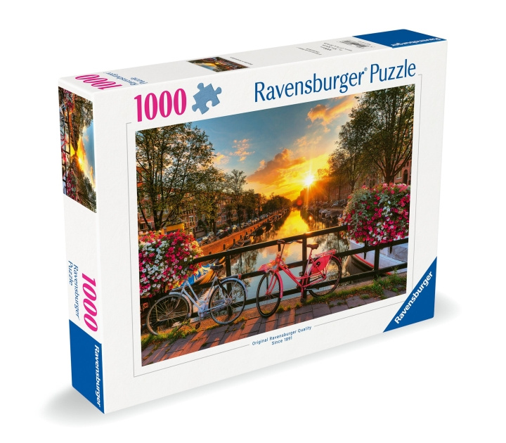 Ravensburger Puzzle Polkupyörät Amsterdamissa 1000p (12000662) ryhmässä URHEILU, VAPAA-AIKA JA HARRASTUS / Harrastus / Palapeli @ TP E-commerce Nordic AB (C86466)