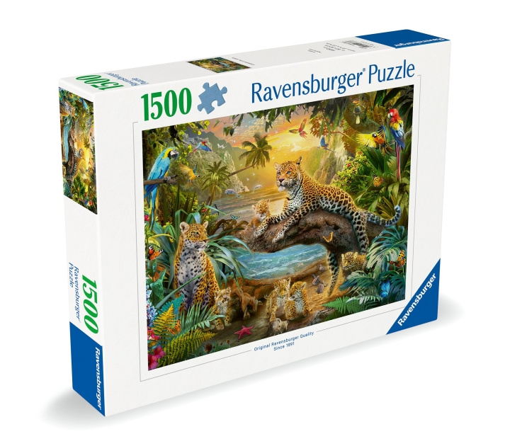 Ravensburger Puzzle Leopardiperhe viidakossa 1500p (12000738) ryhmässä URHEILU, VAPAA-AIKA JA HARRASTUS / Harrastus / Palapeli @ TP E-commerce Nordic AB (C86479)