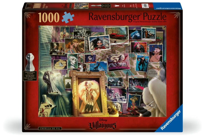 Ravensburger Puzzle Konna Cruella de Vil 1000p (12001124) ryhmässä URHEILU, VAPAA-AIKA JA HARRASTUS / Harrastus / Palapeli @ TP E-commerce Nordic AB (C86591)