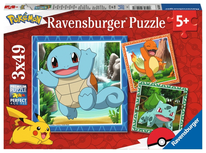 Ravensburger Pokémon 3x49p - 05586 ryhmässä LELUT, TUOTTEET LAPSILLE JA VAUVOILLE / Leikkikalut, Askartelu &Pelit / Lasten palapeli @ TP E-commerce Nordic AB (C86683)