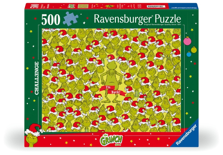 Ravensburger Puzzle Grinch 500p (12001224) ryhmässä LELUT, TUOTTEET LAPSILLE JA VAUVOILLE / Leikkikalut, Askartelu &Pelit / Lasten palapeli @ TP E-commerce Nordic AB (C86701)