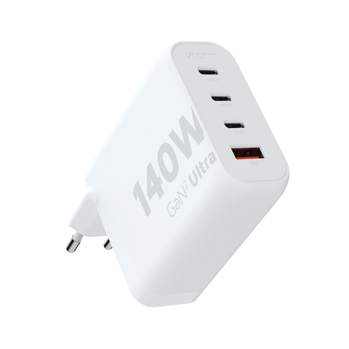 Xtorm 140W GaN2 Ultra Home Laturi 3xUSB-C/USB-A Valkoinen ryhmässä ÄLYPUHELIMET JA TABLETIT / Laturit & Kaapelit / Seinälaturi / Seinälaturi Type C @ TP E-commerce Nordic AB (C87236)
