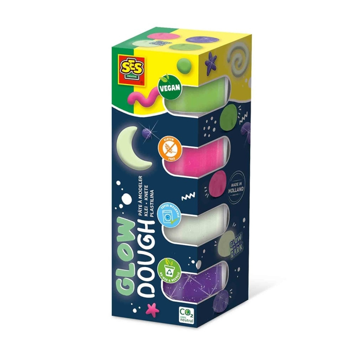 SES Creative Taikina - Feel Good Glow 4x90gr - (S00516) ryhmässä LELUT, TUOTTEET LAPSILLE JA VAUVOILLE / Leikkikalut, Askartelu &Pelit / Pelaa savea, leikkiä hiekkaa ja tarvikkeita @ TP E-commerce Nordic AB (C88052)