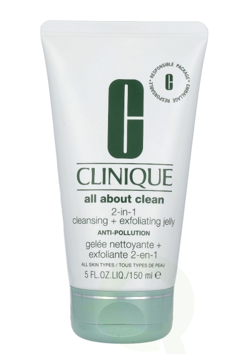 Clinique All About Clean 2-In-1 Cleansing +Exfoliating Jelly 150 ml All Skin Types ryhmässä KAUNEUS JA TERVEYS / Ihonhoito / Kasvot / Puhdistus @ TP E-commerce Nordic AB (C88201)