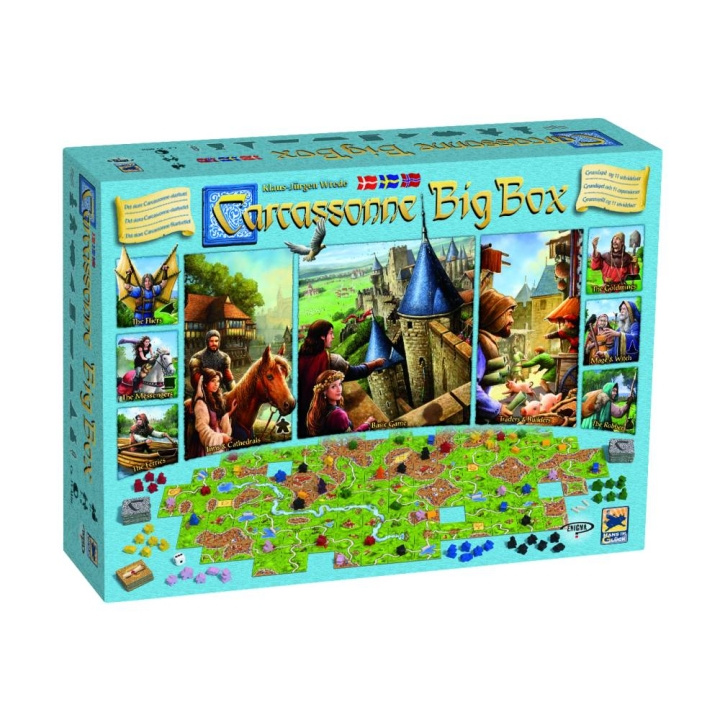 Carcassonne Big Box (pohjoismainen) (MDG031) ryhmässä LELUT, TUOTTEET LAPSILLE JA VAUVOILLE / Peli / Lautapelit @ TP E-commerce Nordic AB (C89031)