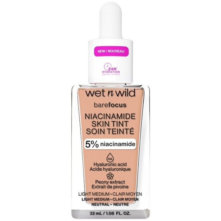 Wet n Wild Bare Focus Niacinamide Skin Tint 32ml - Light Medium Sand ryhmässä KAUNEUS JA TERVEYS / Meikit / Meikit Kasvot / Meikkivoide @ TP E-commerce Nordic AB (C92363)