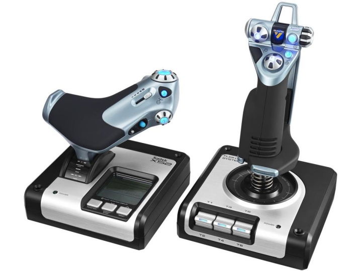 Logitech G Saitek X52 -lennonohjausjärjestelmä ryhmässä TIETOKOONET & TARVIKKEET / GAMING / Ohjauspyörät ja joystickit @ TP E-commerce Nordic AB (C92400)