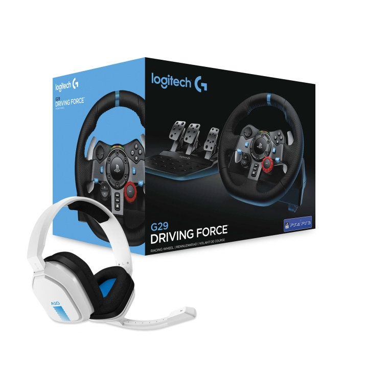 Logitech G29 Driving Force PS3/PS4/PS5 + Astro A10 -kuulokkeet -paketin kanssa ryhmässä KODINELEKTRONIIKKA / Pelikonsolit & Tarvikkeet / Sony PlayStation 5 / Tarvikkeet @ TP E-commerce Nordic AB (C92921)