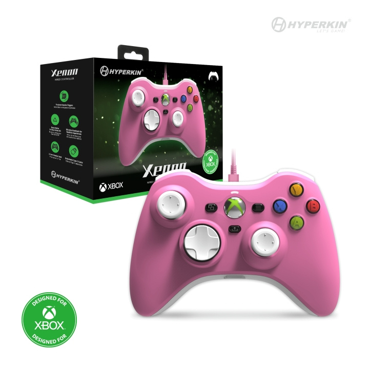 Hyperkin Xenon langallinen ohjain - Xbox X - S/Xbox1/PC (vaaleanpunainen) ryhmässä KODINELEKTRONIIKKA / Pelikonsolit & Tarvikkeet / Xbox Series X / Tarvikkeet @ TP E-commerce Nordic AB (C93078)