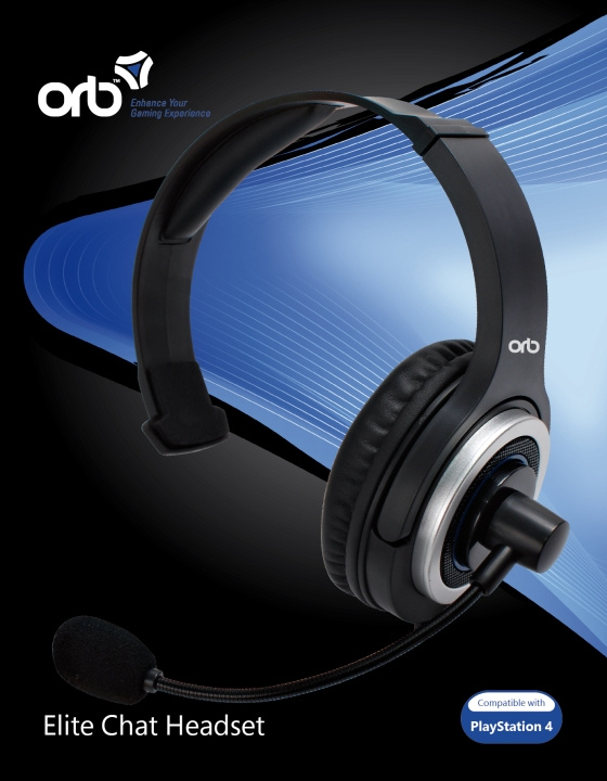 ORB Playstation 4 - Elite Chat -kuulokkeet (ORB) ryhmässä KODINELEKTRONIIKKA / Pelikonsolit & Tarvikkeet / Sony PlayStation 4 / Tarvikkeet @ TP E-commerce Nordic AB (C93283)