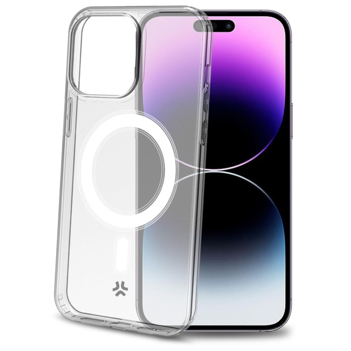 Celly Gelskinmag TPU Cover MagSafe-kompatibelt iPhone 15 Pro Max Transparent ryhmässä ÄLYPUHELIMET JA TABLETIT / Puhelimen suojakotelo / Apple / iPhone 15 @ TP E-commerce Nordic AB (C93493)