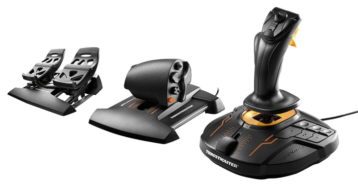 ThrustMaster T16000M FCS Flight Pack sisältää joystickin kaasu- ja ohjauspolkimet ryhmässä TIETOKOONET & TARVIKKEET / GAMING / Ohjauspyörät ja joystickit @ TP E-commerce Nordic AB (C93549)