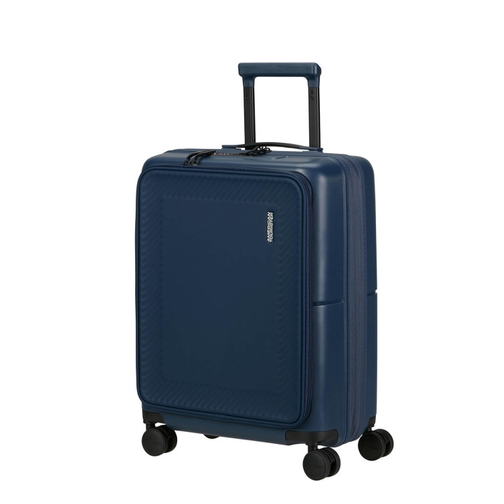 American Tourister DashPop Spinner 55/23 Pocket Midnight Blue ryhmässä URHEILU, VAPAA-AIKA JA HARRASTUS / Matkailutarvikkeet / Matkalaukut @ TP E-commerce Nordic AB (C94701)
