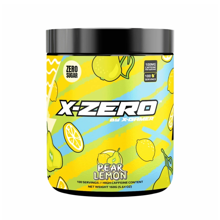 X-GAMER X-Zero 160 gram Pear Lemon ryhmässä TIETOKOONET & TARVIKKEET / GAMING / Pelaajien energiajuomat @ TP E-commerce Nordic AB (C94713)