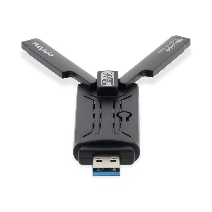 Nedis Verkkosovitin | Wi-Fi | AX5400 | 2.4/5/6 GHz (Triple Band) | USB3.0 | Wi-Fi kokonaisnopeus: 5400 Mbps | Windows 10 / Windows 11 ryhmässä TIETOKOONET & TARVIKKEET / Verkko / Verkkokortti / Langaton USB @ TP E-commerce Nordic AB (C94862)