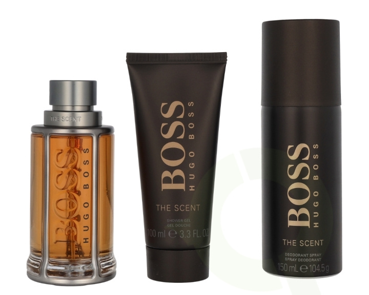 Hugo Boss Boss The Scent For Him Giftset 350 ml Edt 100ml/Deo Spray 150ml/Shower Gel 100ml ryhmässä KAUNEUS JA TERVEYS / Lahjapakkaukset / Miesten lahjapakkaukset @ TP E-commerce Nordic AB (C94972)