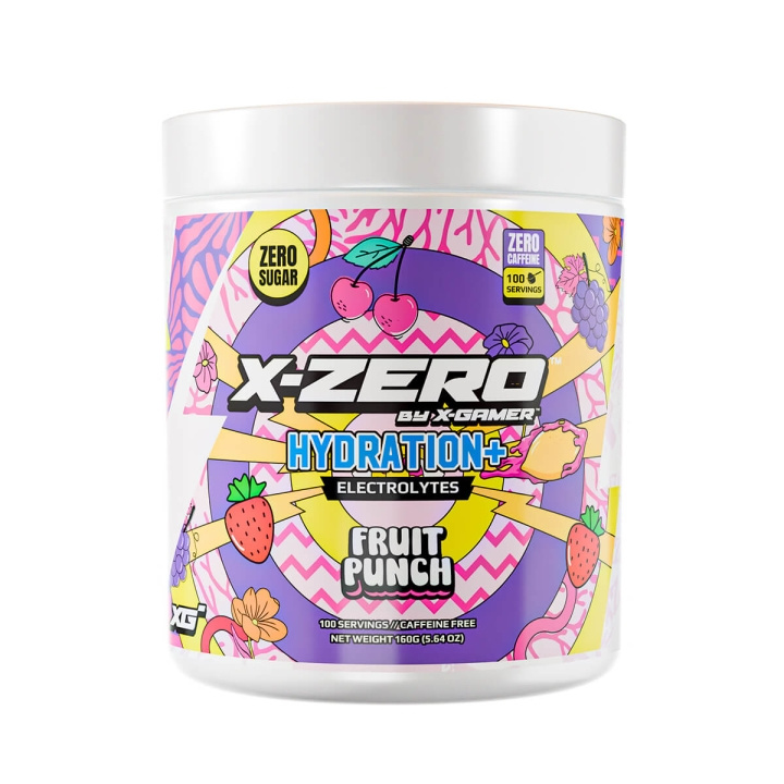 X-GAMER X-Zero 160 gram Fruit Punch - Hydration+ ryhmässä TIETOKOONET & TARVIKKEET / GAMING / Pelaajien energiajuomat @ TP E-commerce Nordic AB (C95414)