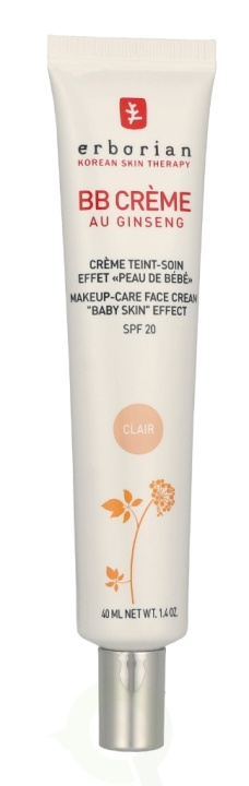 Erborian BB Cream Au Ginseng 5-In-1 Baby Skin Effect SPF20 40 ml Clair ryhmässä KAUNEUS JA TERVEYS / Meikit / Meikit Kasvot / CC/BB Voiteet @ TP E-commerce Nordic AB (C95559)