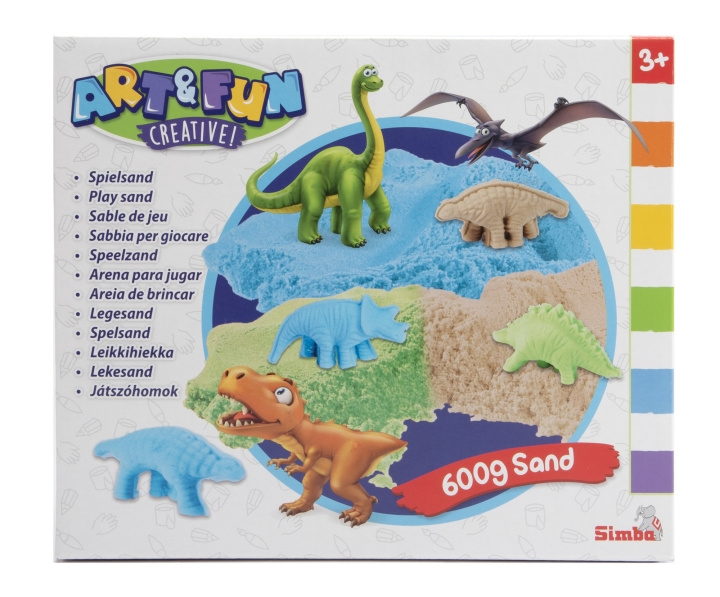 Art&Fun Art & Fun - Playsand Set Dinosaurukset (106344621) ryhmässä LELUT, TUOTTEET LAPSILLE JA VAUVOILLE / Leikkikalut, Askartelu &Pelit / Pelaa savea, leikkiä hiekkaa ja tarvikkeita @ TP E-commerce Nordic AB (C97498)