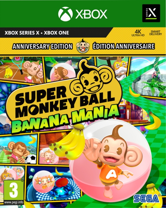 Sega Super Monkey Ball Banana Mania (XONE/XSERIESX) ryhmässä KODINELEKTRONIIKKA / Pelikonsolit & Tarvikkeet / Xbox Series X / Peli @ TP E-commerce Nordic AB (C98459)